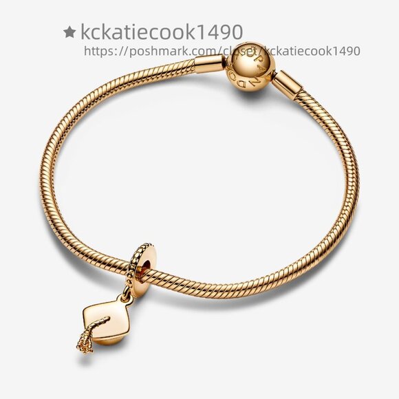 Pandora Graduation Cap Dangle Charm - Picture 3 of 5